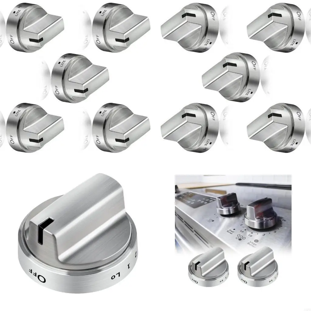 J6PE 5Pcs Cooktop Control Knob WB03X24818 Heat Resistance Knob Replacement Part