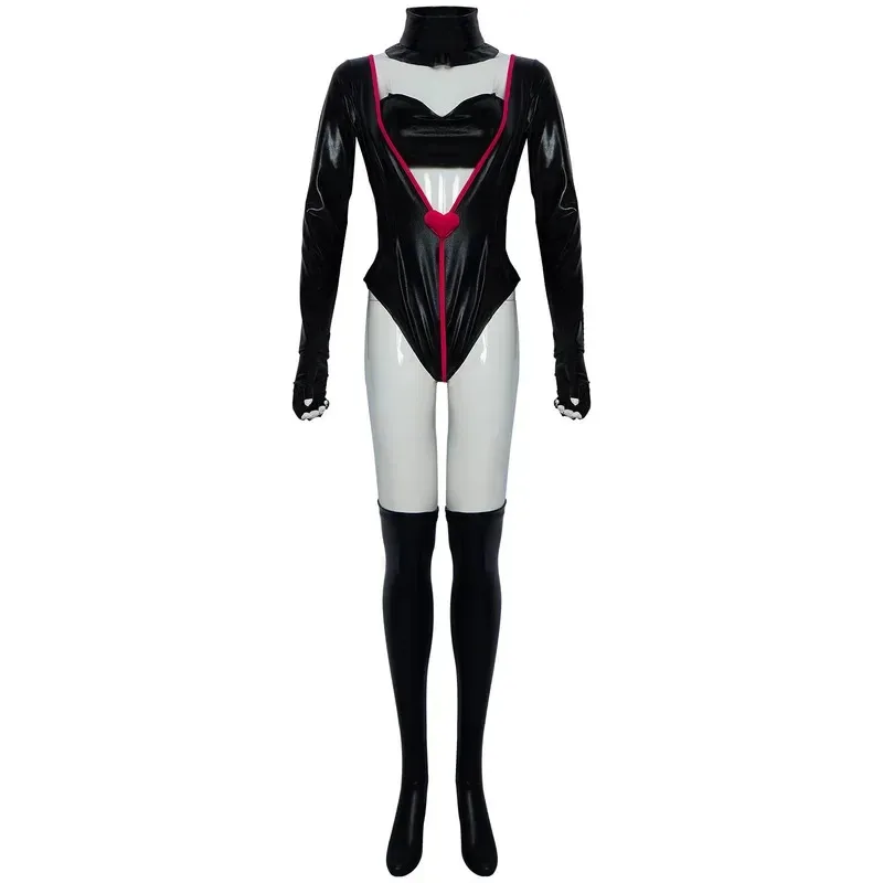 Nowy Kostium Cosplay Dust Angel z Hazbin Hotel, Peruka, Anime, Seksowny Kombinezon Damski, Strój na Halloween, Karnawał, Boże Narodzenie, Party, Suit2c;5,v'8.