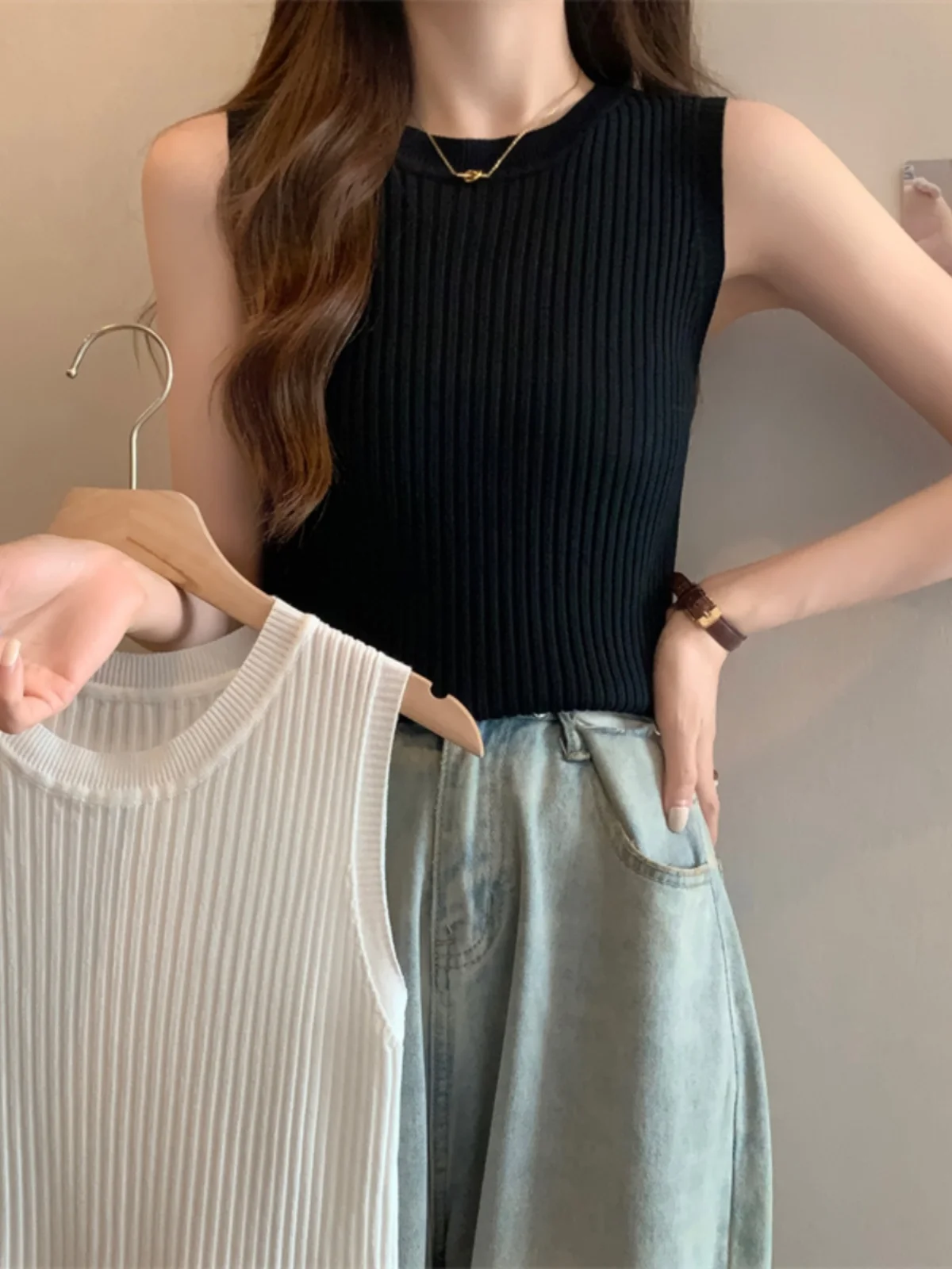 

Ретро-топ из тонкого шелкового трикотажа для женщин больших размеров, утягивающий, с круглым вырезом, для ношения под одеждой, летний, в стиле колледж