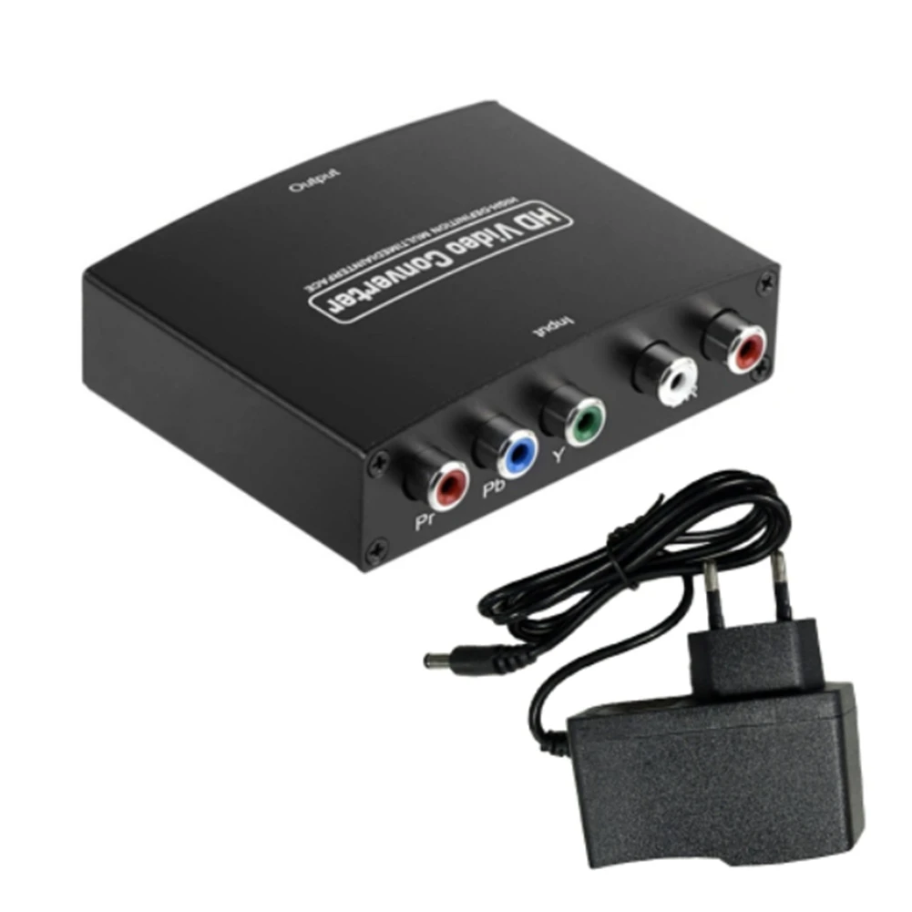 B27B Audio Video Converter Ypbpr To -Compatible 1080P Display Adapter With L/R Audio Connectors For PS2 DVD For PSP EU PLUG