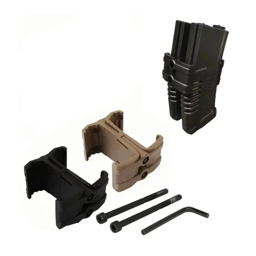 20mm Accessories Tactical Clip Rifle Dual Parallel Magazine Connector For AR15 M4 Airsoft Mag Parallel Connector Clamp