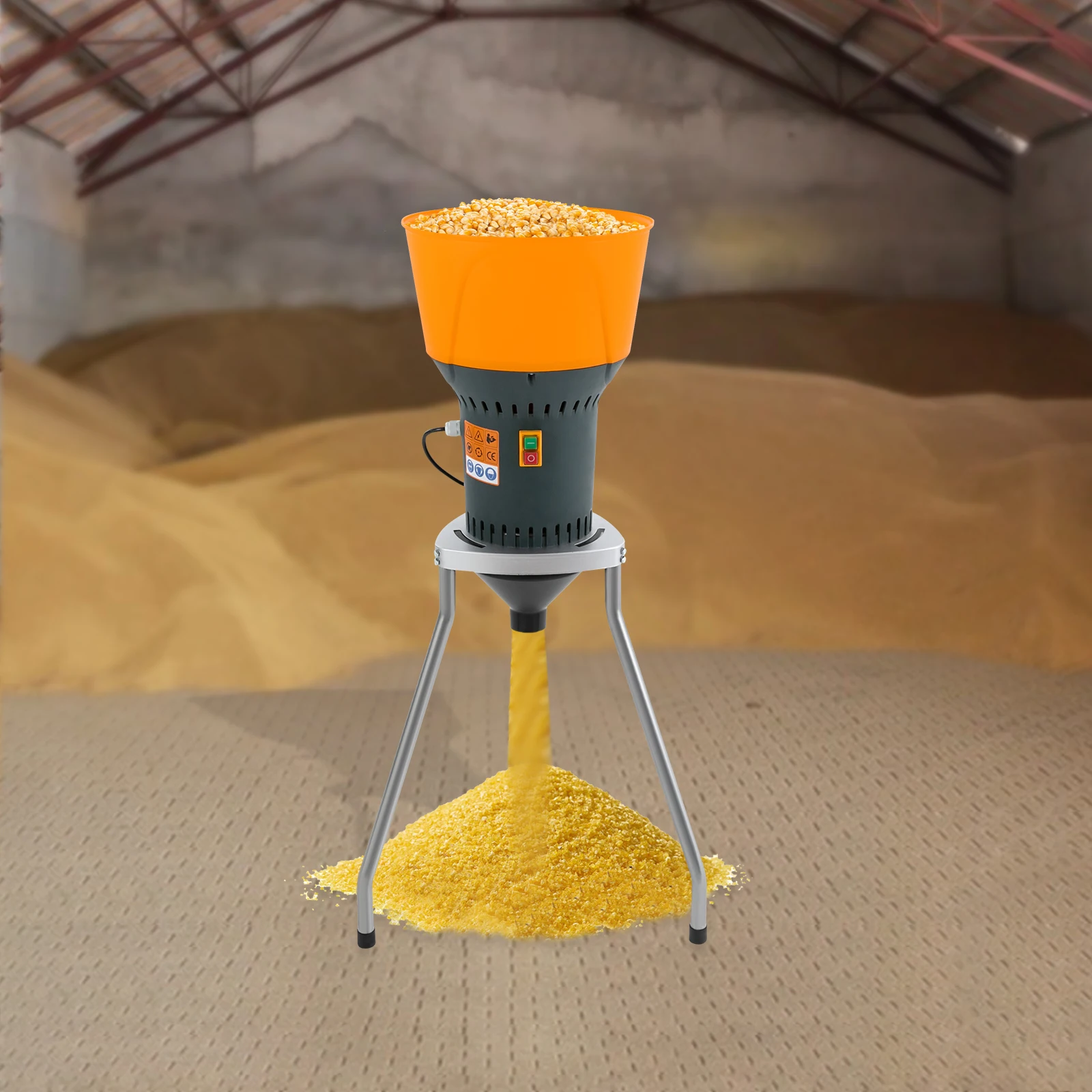 1300W 50L 전기 곡물 밀 그라인더, 5개의 체, 밀/옥수수용 고속 건식 곡물 그라인더, 삼각대 디자인, 미국 플러그