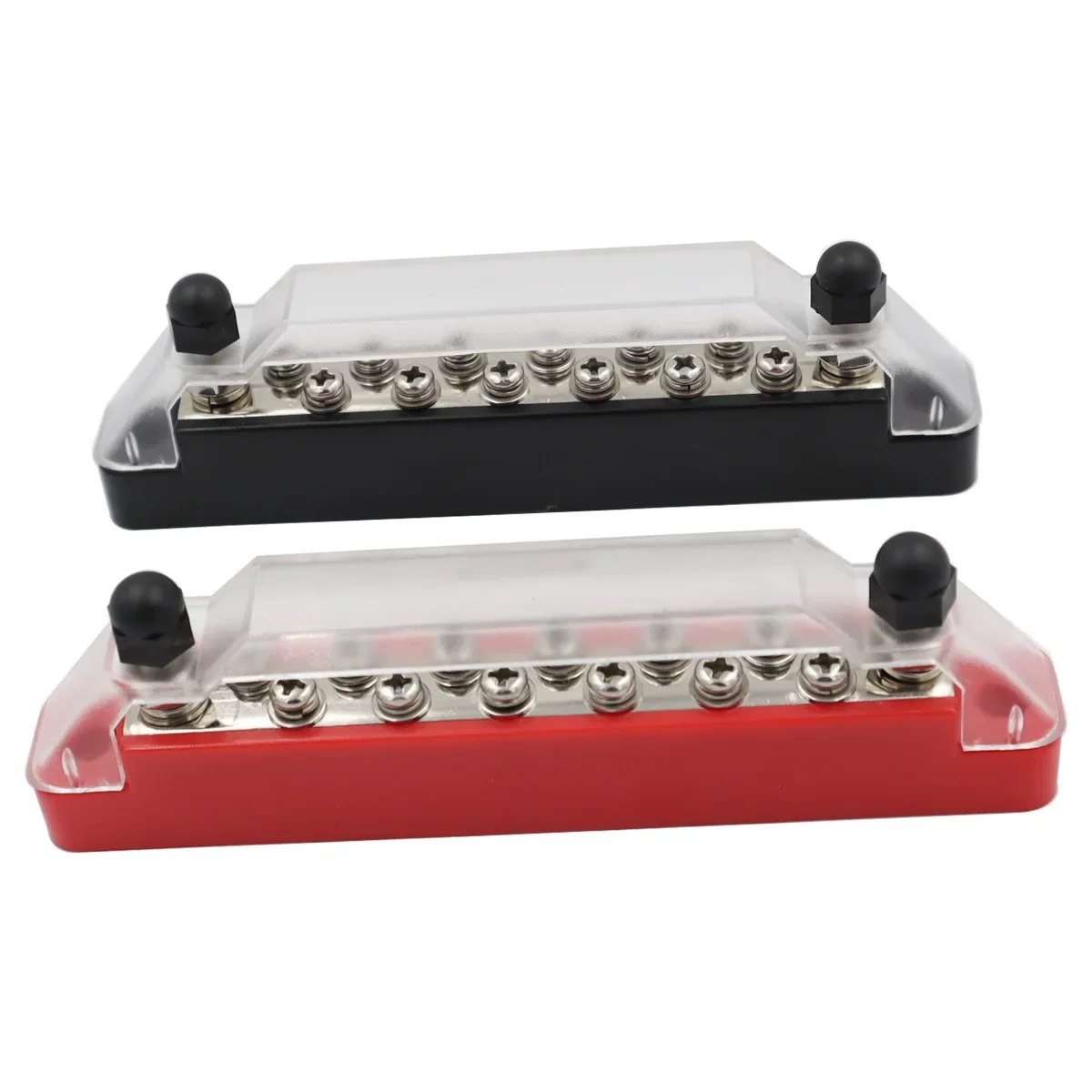 Car Terminal Block Positive Negative Bus Bar 150A Terminal Block Power Distribution Block for Caravan Truck Boat Car Camper RV