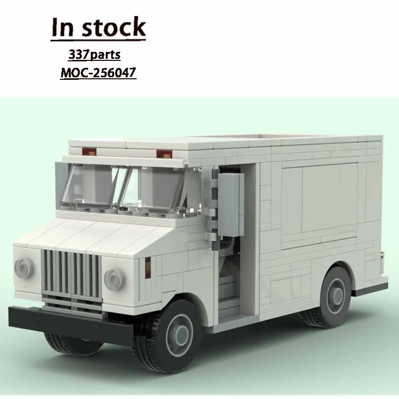 Popular MOC-256047 Classic Cargo Truck Brick Model, 337 Parts, MOC Creative Toy for Boys, Children’s Christmas and Birthday Gift