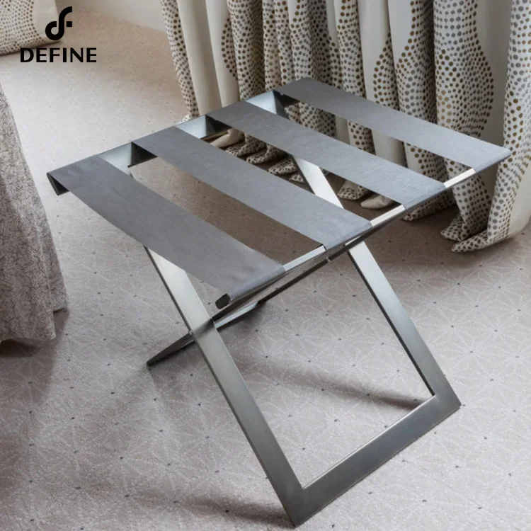 Aluminum Stainless Steel Foldable Storage Rack Hotel Luggage Rack