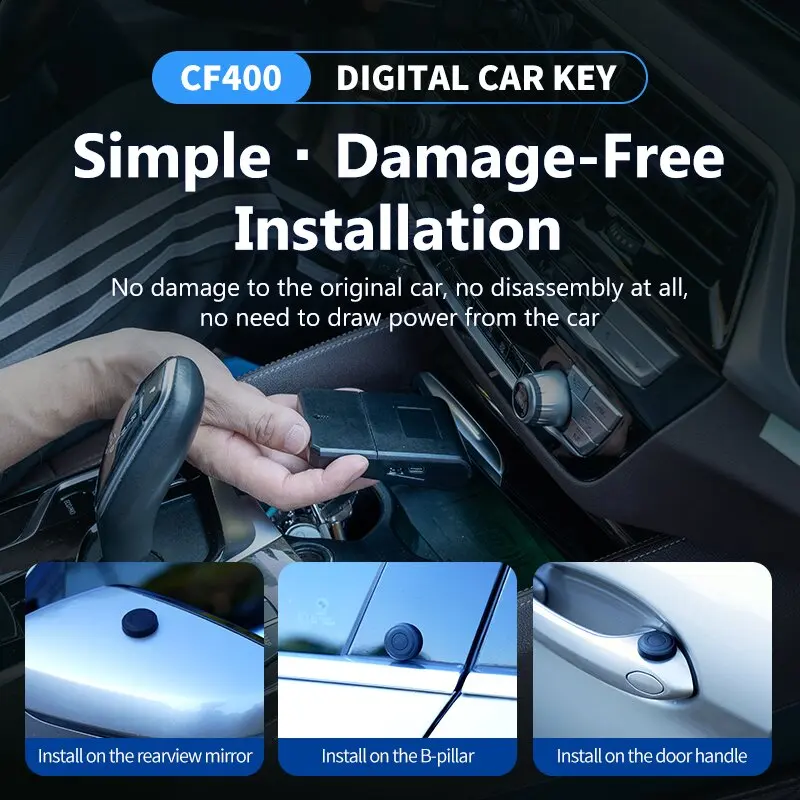 

KEYECU CF400 Мобильный цифровой телефон с ключом в виде ключа с функцией бесключевого доступа