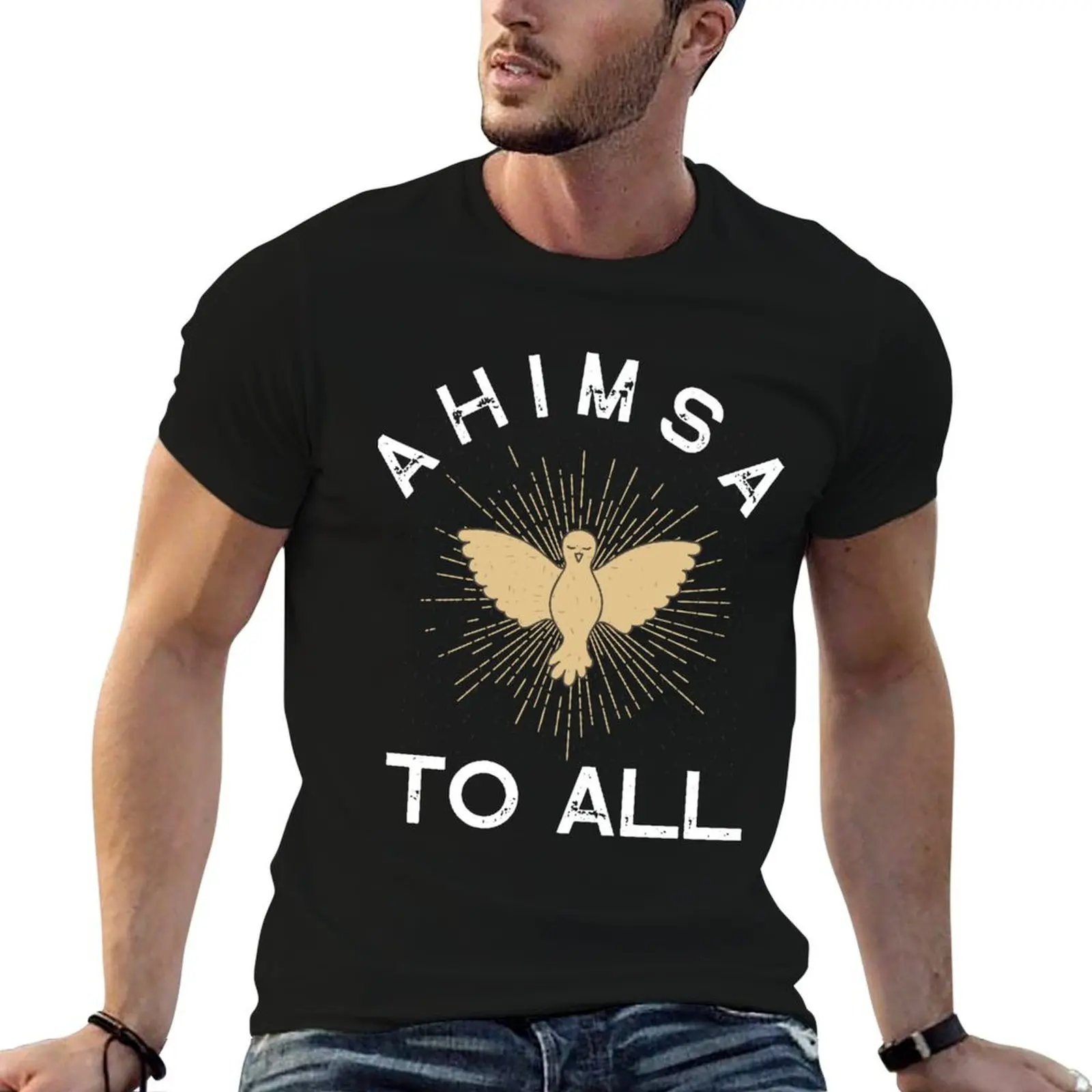 

Ahimsa - (Harmony) T-Shirt t shirt for man cotton t shirt pack T-Shirt