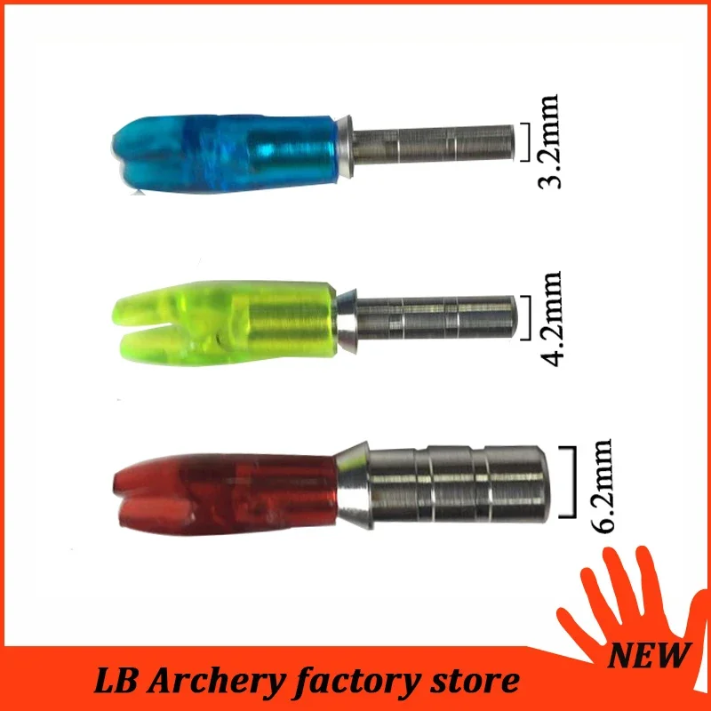 Linkboy-Archery Aluminum Arrow Nock Pin Shaft, ID 4.2mm, ID 3.2mm Set, Compound Recurve Bow, Hunting, Hunting, 12Pcs