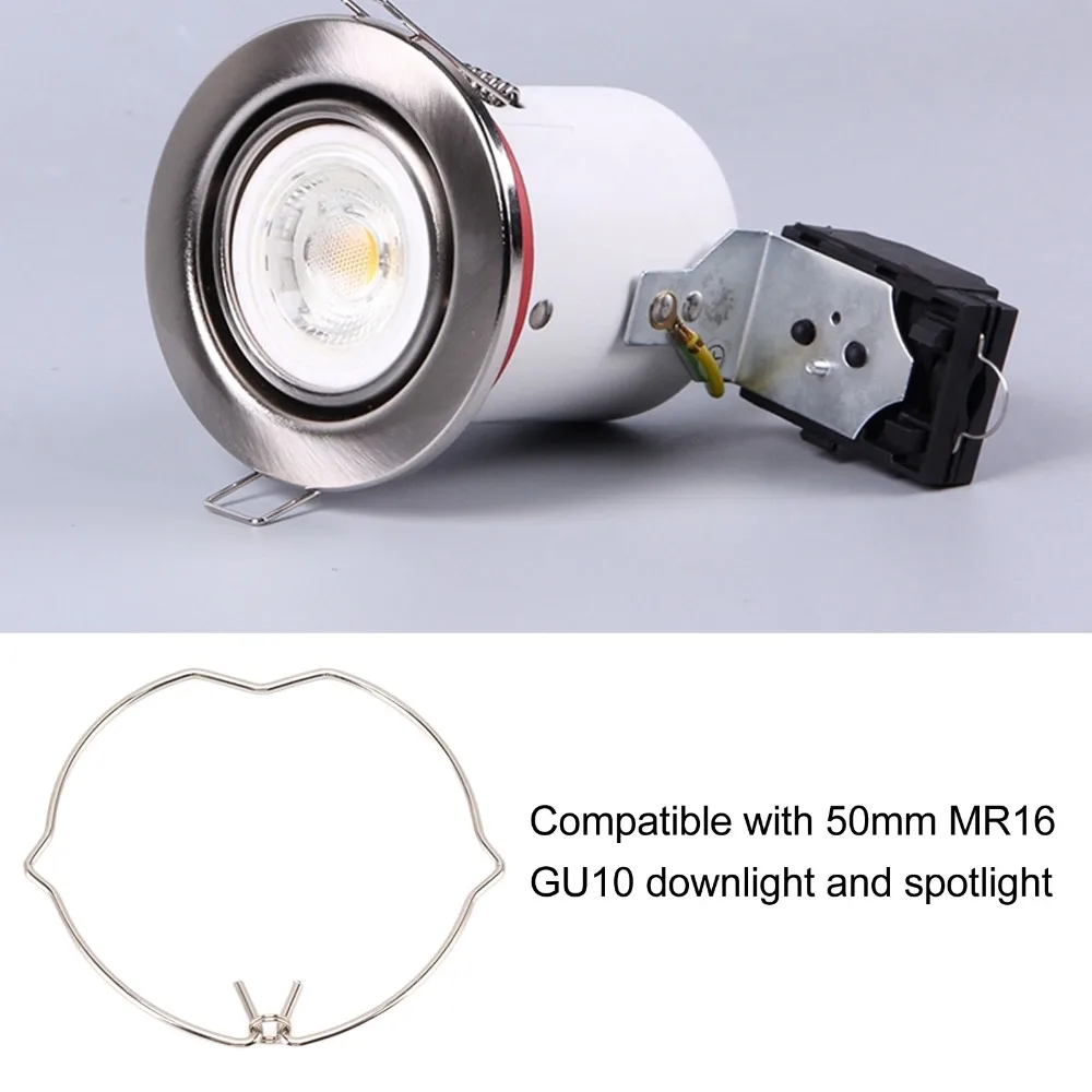 20pcs MR16 Downlight Retaining Spring Clips Manganese Steel 2.44×1.10×1.89in Lamp Retaining Spring Clips Recessed Light Clips