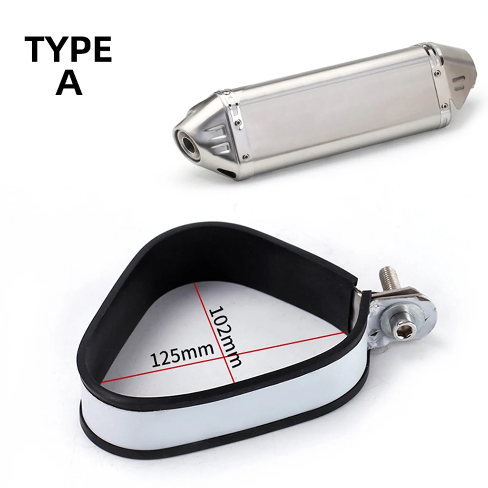 Exhaust Motorcycle Muffler Stainless Carbon Fiber Holder Clamp Fixed Ring Support Bracket Various models and sizes Universal