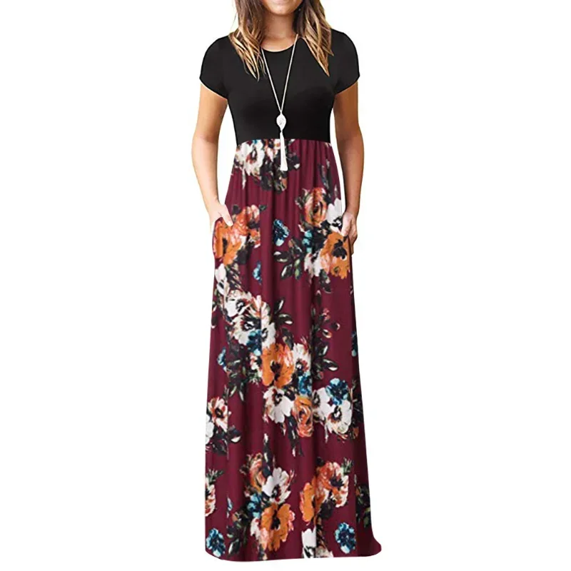 Floral Long Dress for Women Summer Clothing Vestidos de Mujer Casual Elegante Evening Dresses Vestidos Para Mujer Robe Femme