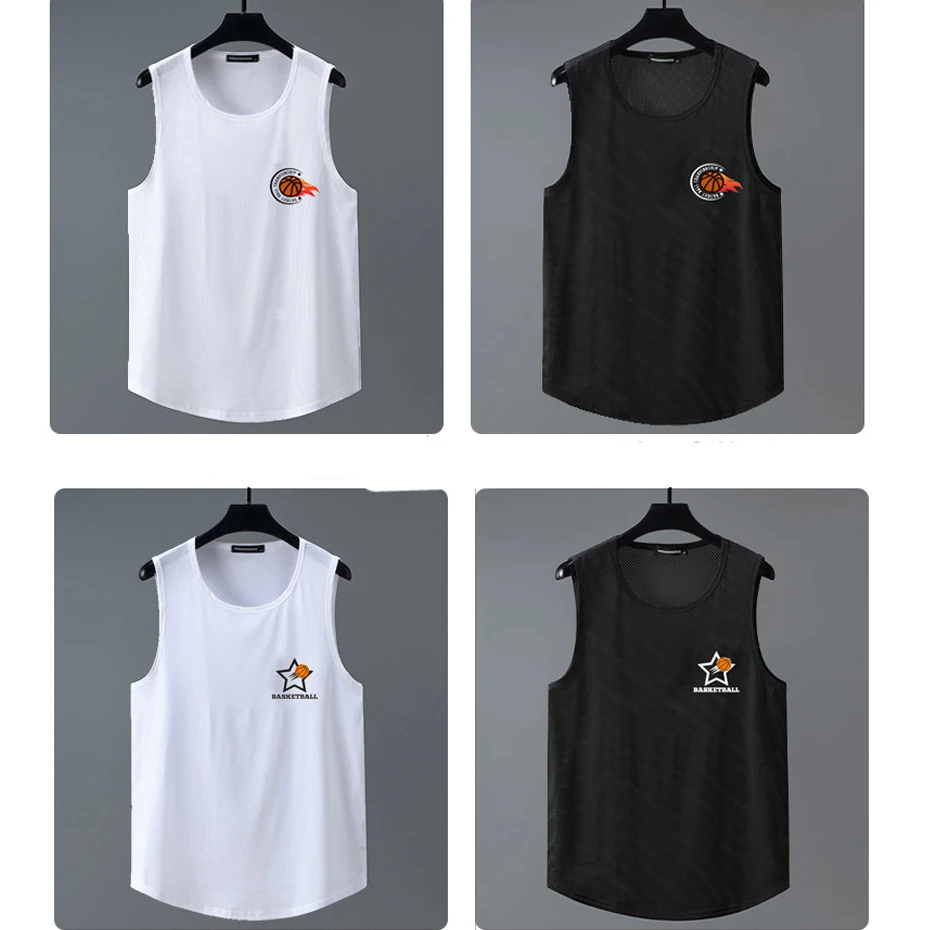 Summer Tank Tops Men Plus Size 10XL 11XL Basketball Vest Football Solid Color Running Vest Male Tank Tops Big Size 11XL