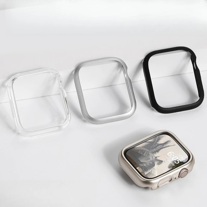 PC Case For Apple Watch Series 12 11 10 42mm 46mm Matte Hard Cover 2026 Bumper Protector for iWatch 7 8 9 41mm 45mm Accessories