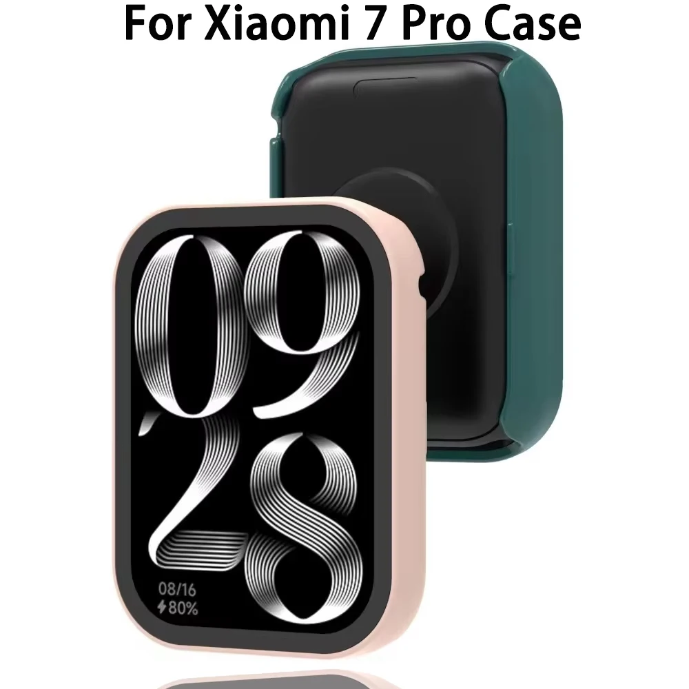 PC Case+Tempered Glass For Xiaomi Mi Band 7 Pro Fall Prevention Bumper Protector Anti-scratch Shell Accessories For MiBand 7 Pro
