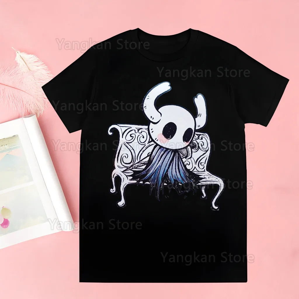 Hollow Knight Casual T-shirt Women's Plus Print Short Sleeve Round Neck Slight Stretch T-shirt