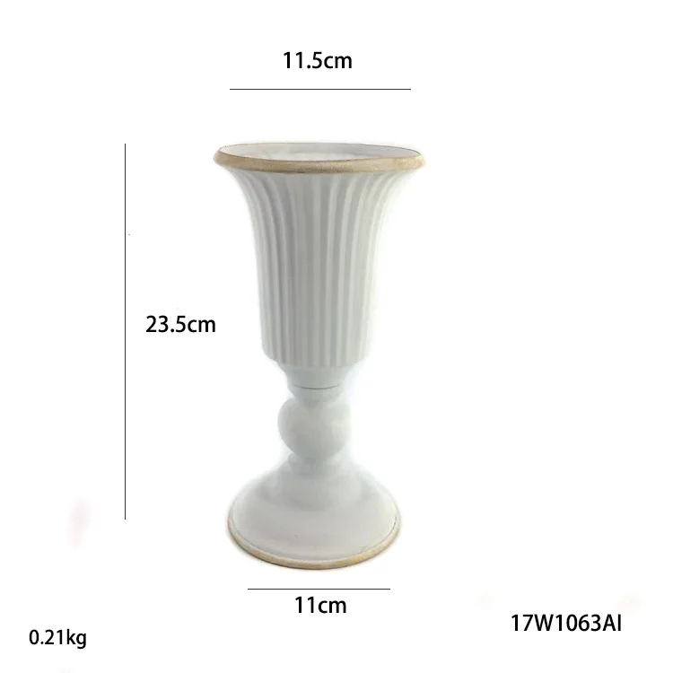 Factory Direct Compatible with Nordic retro vase high-end wrought iron high-footed tabletop flower pot decorative ornament