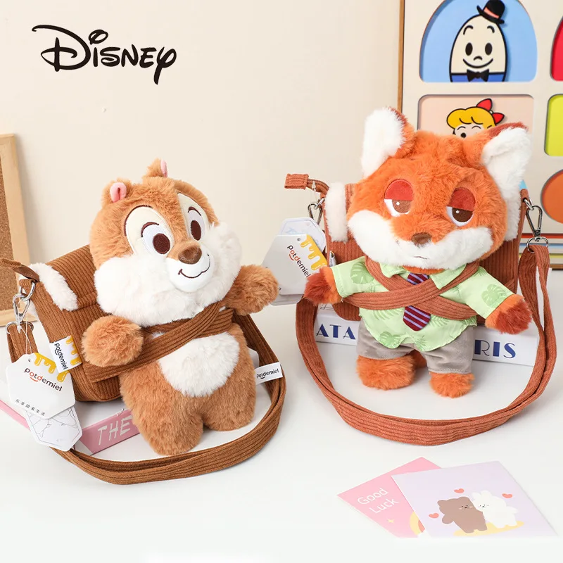 Disney Genuine Zootopia Judy Nick Chicken Strawberry Bear Plush Doll Removable Backpack To Give Girls Best Birthday Gift