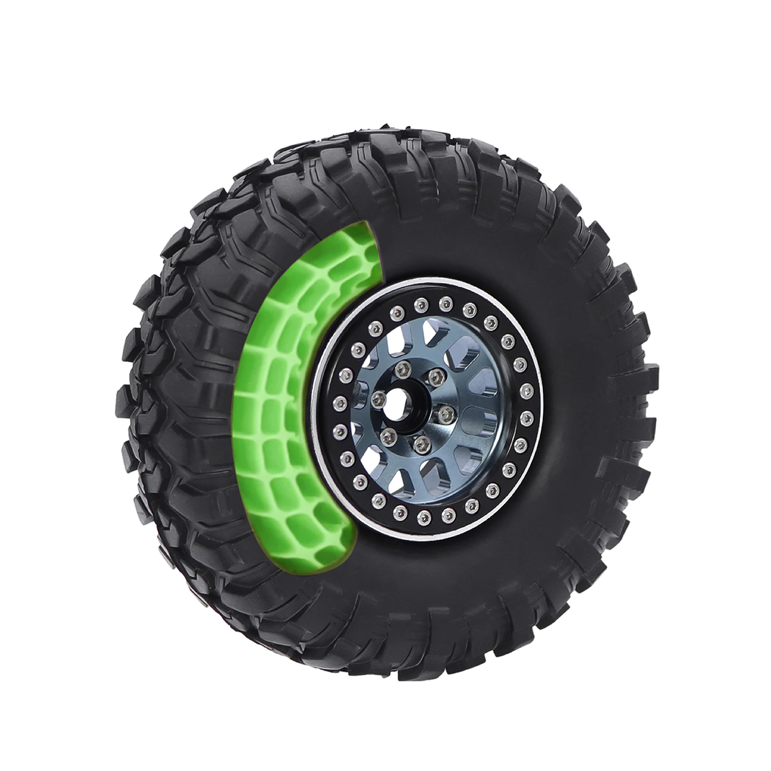 2.2인치 방수 실리콘 고무 타이어 인서트 폼, 132-134mm (5.25인치 외경) 2.2인치 타이어, 1/10 RC 크롤러 SCX10 Capra TRX4 DIY용