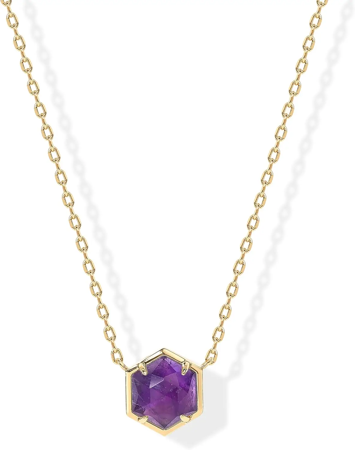 

Ожерелье с подвеской из драгоценных камней Pavoi с позолотой 14K | Изящные цепочки-колье для женщин | Аметист, Оникс, Зеленый флюорит, Лабрадорит