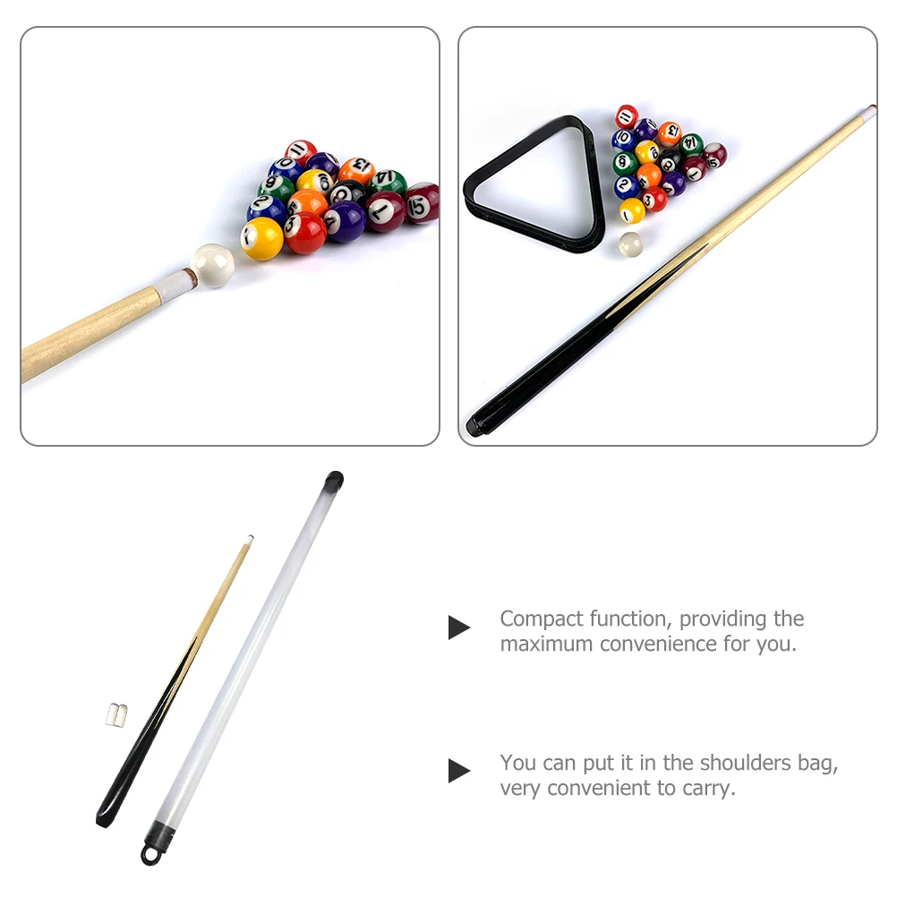 

Wooden Kids Pool Cue 50cm Short Billiard Stick Easy to Use Children Toy Perfect for Learning Practical Storage Simple Transport