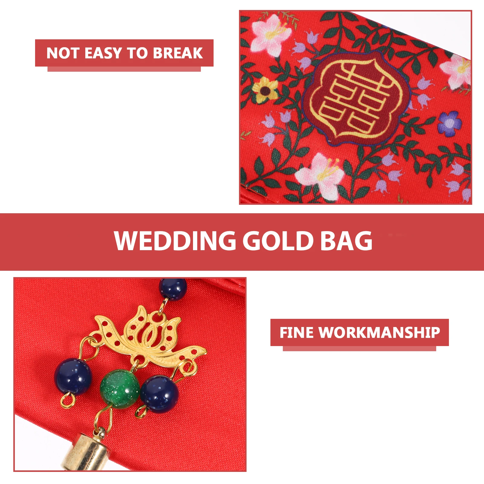 

Red Envelope Bag Chinese Style Wedding Money Packet Premium Fabric Hongbao Cash Holder Elegant Lucky Gift