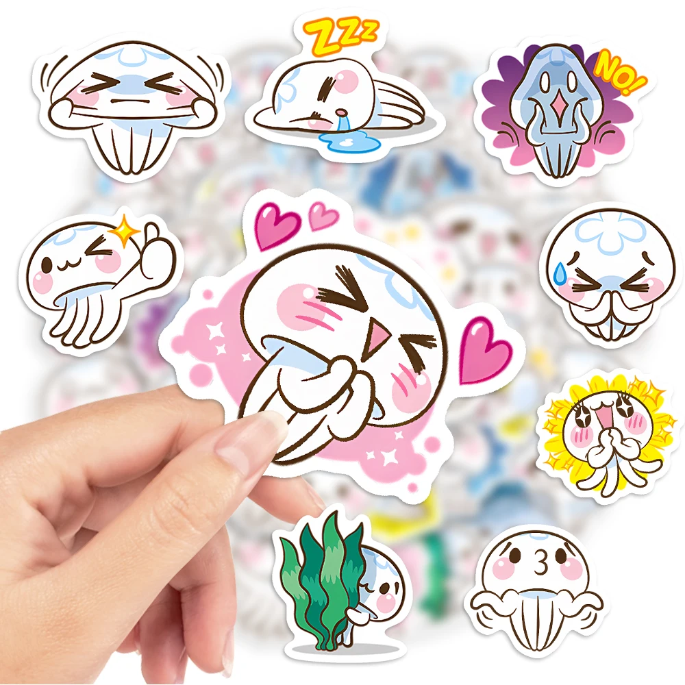 الكرتون Kawaii كلارا قناديل البحر ملصقات لطيف الجمالية الشارات لتقوم بها بنفسك محمول الأمتعة دراجة نارية الهاتف مقاوم للماء لعبة طفل البلاستيكية