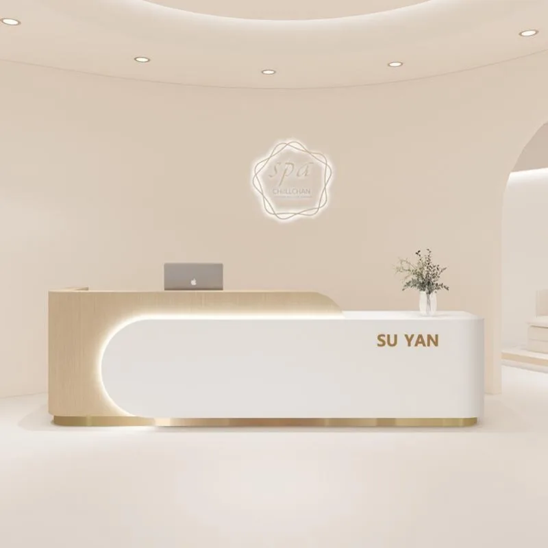 Video Center Reception Desk Industrial Customer Recepcyjna Consoles Reception Desk Shop Mesa De Centro Reception Furniture