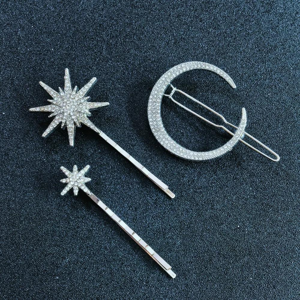 3/4-teiliges Set Kristall-Stern-Haarnadeln für Frauen und Mädchen, Metall-Haarspangen, Luxus-Haarnadeln für Damen, Hochzeits- und Braut-Haaraccessoires – Detail 4