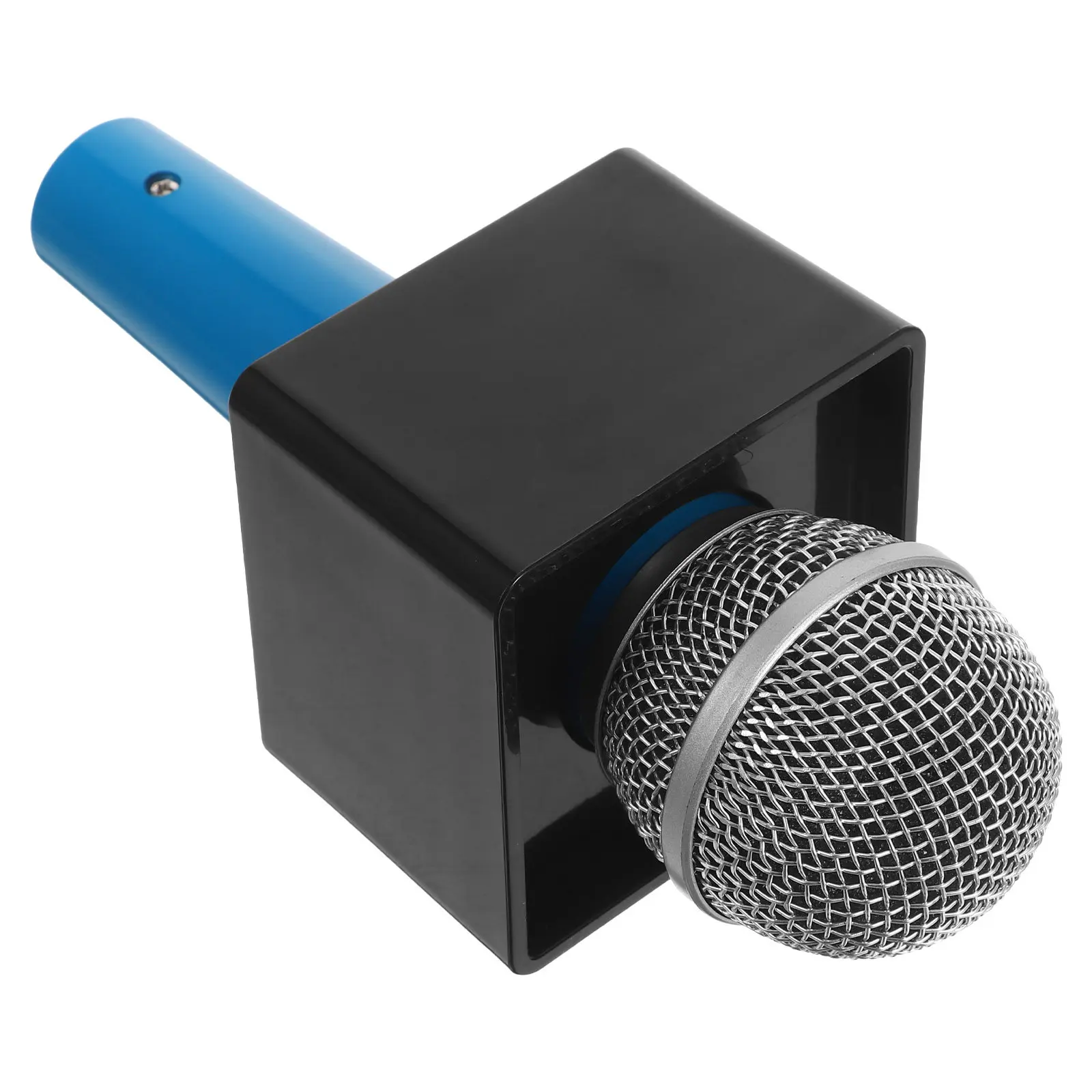 18Cm Lightweight Simulation Microphone Prop with Square Flag for Pretend Play Role Play Interviews Karaoke Parties Performances