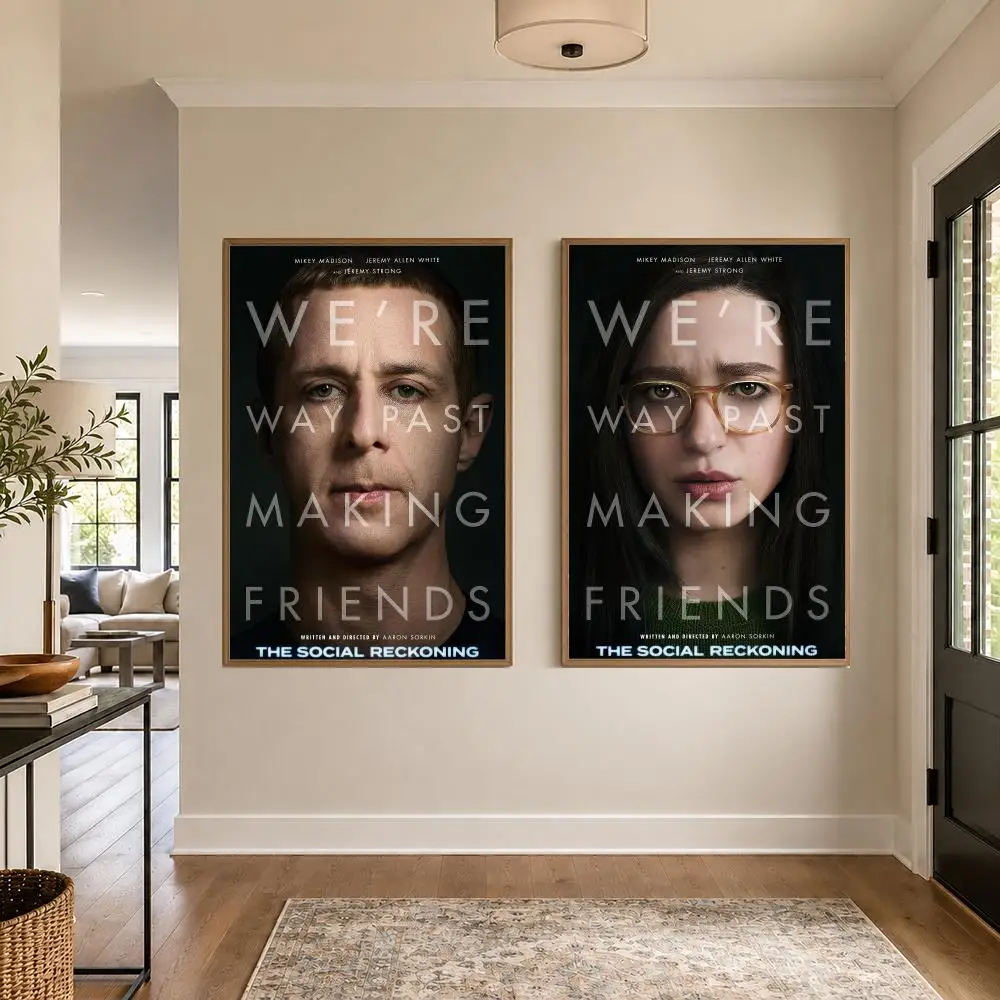 Movie The Social Reckoning Poster Graphic Wall Art Poster HD Waterproof PP Paper Print for Bedroom Living Room Office Decor Gift