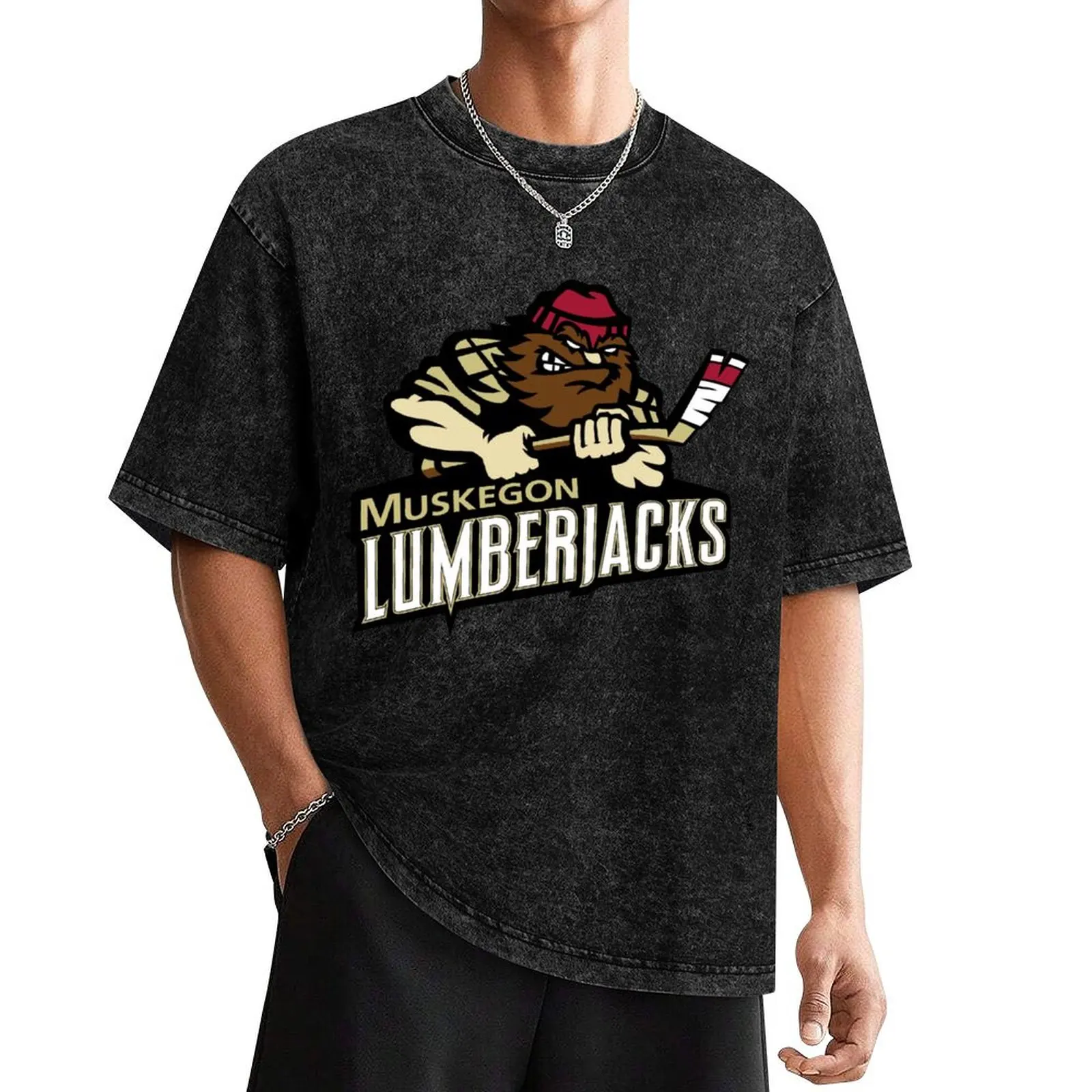 

Muskegon Lumberjacks T-Shirt baggy shirts tops customs design your own anime stuff plain t shirts men