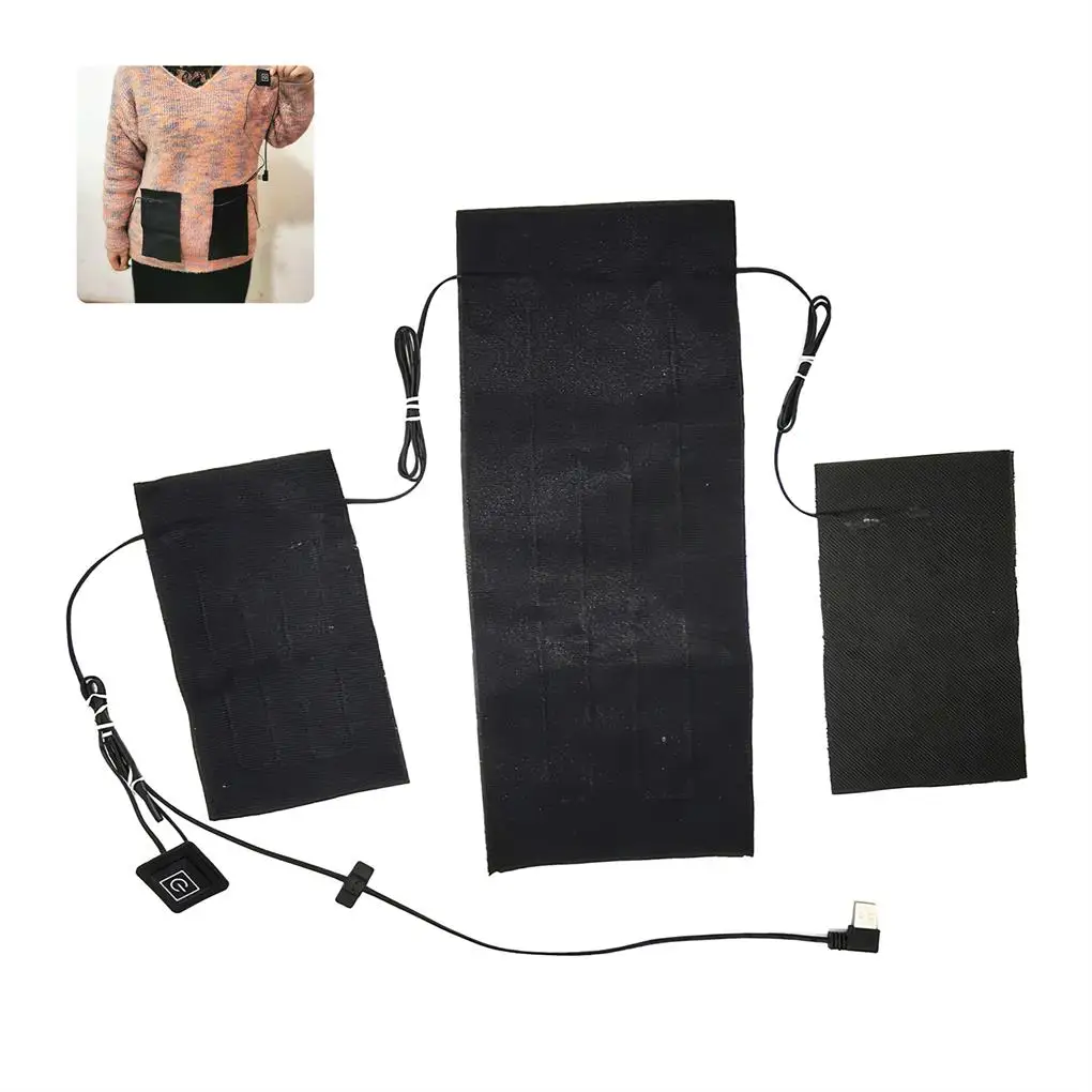 Electric Heating Pad Winter Thermal Accessory Adjustable Temperature Body Warmer Heated Sheet for Home Office USB Charging