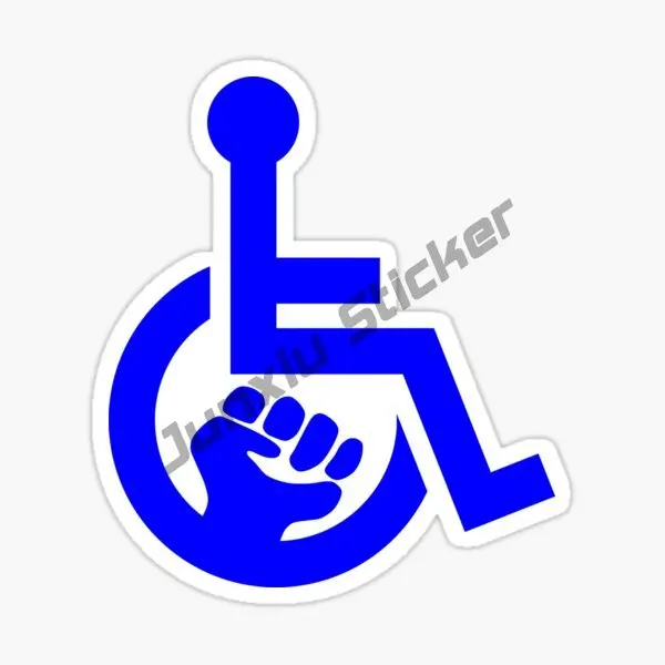 Handicap Gun Wheelchair Decal Disabled Sign Sticker, Die Cut Vinyl Decal for Windows, Cars, Trucks Tool Boxes laptops MacBook