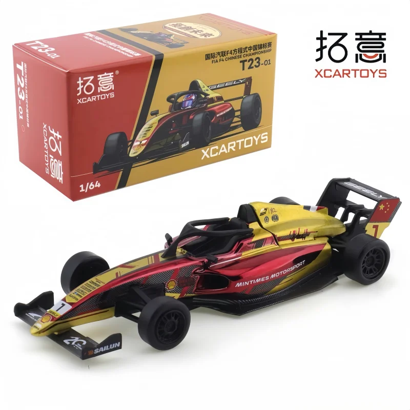 

В наличии Новый Xcartoy 1:64 Fia F4 Китайский чемпионат из сплава, миниатюрная формула, гоночная модель T23-01, литая под давлением модель игрушки, подарки для детей