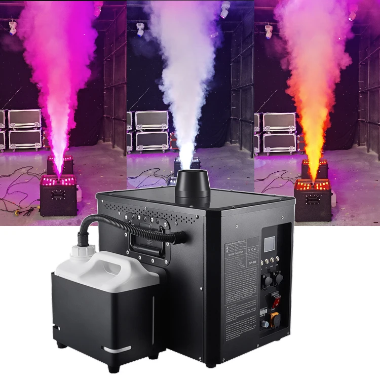 3300W High Speed 15M Fog Spray Column Jet RGBW LED Vertical Up Right Outdoor Smoke Machine for Concert Disco Event Music Show
