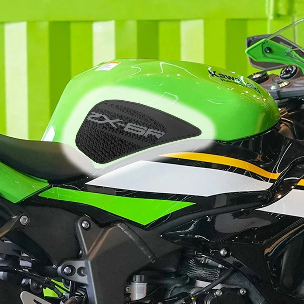 

Motorcycle Gas Knee Grip Traction Side Decorative Protector Anti Slip Tank Pad Sticker For Kawasaki ZX-6R ZX6R 2009-2016