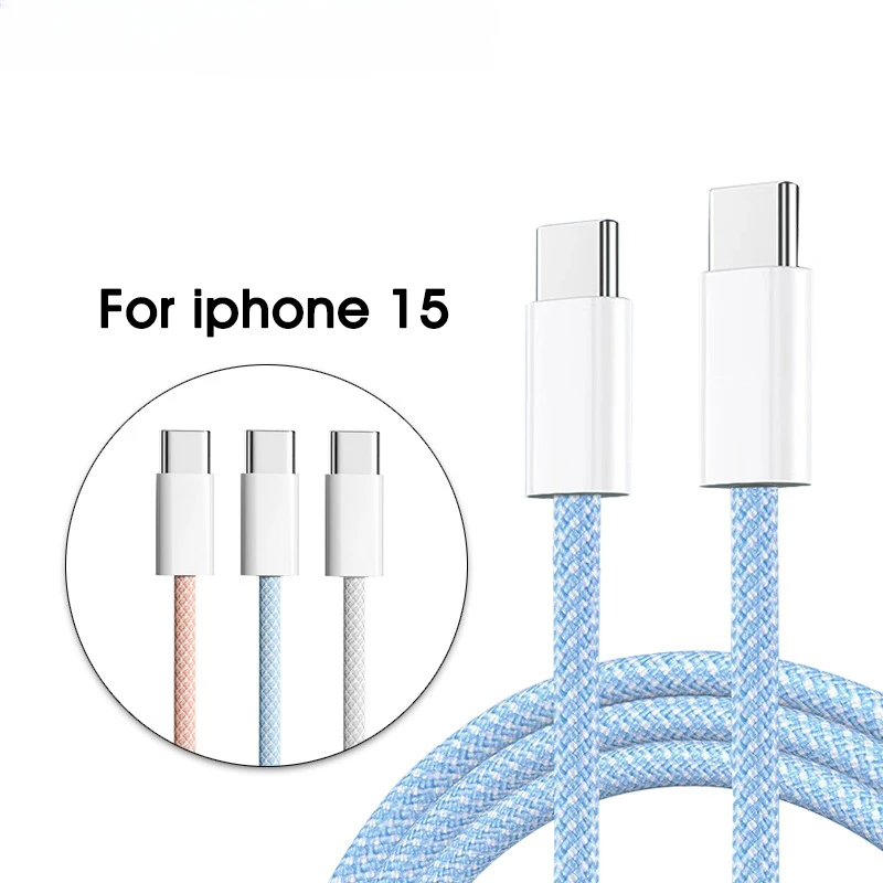 

20W 3A USB C to USB C Cable for iPhone 15 Pro Max Fast Charging Type C To Type C Data Cable for Samsung Xiaomi iphone charger