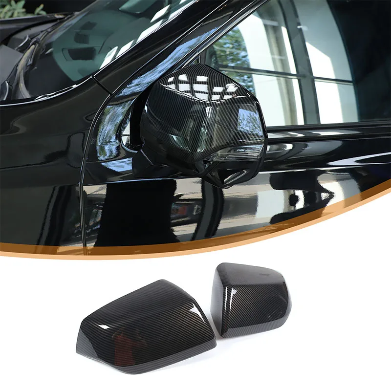 

For Cadillac Escalade 2021+ ABS carbon fiber car exterior rearview mirror cover decorative sticker car protection accessories
