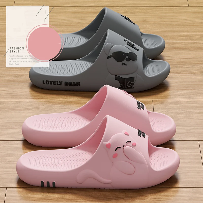 Couple Cartoon Cat Soft Sole Sides Summer 2026 Plus Size 36-45 Comfortable Home Eva Slippers Woman Slip On Wear-Resistant Shoes - view 6