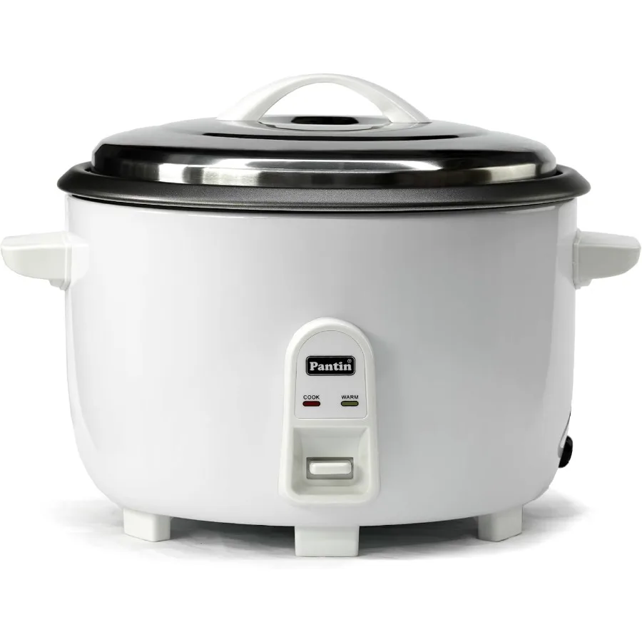 Olla arrocera eléctrica comercial, 35 tazas crudas, 70 tazas, capacidad cocida con taza medidora y cuchara, Coo de arroz grande de alta eficiencia