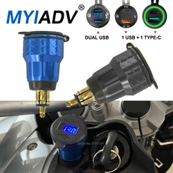 Per BMW F900XR R1250GS R1200GS/RT DIN Hella QC3.0 Dual USB Moto Caricatore Presa di corrente Adattatore Accendisigari Display A LED