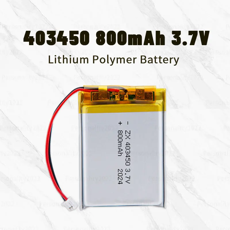 

Lipo 403450 3.7V Lithium Battery 800mAh Li-polymer Rechargeable Batteries for Sensors Smart Products Pos Machine Shine Shoes