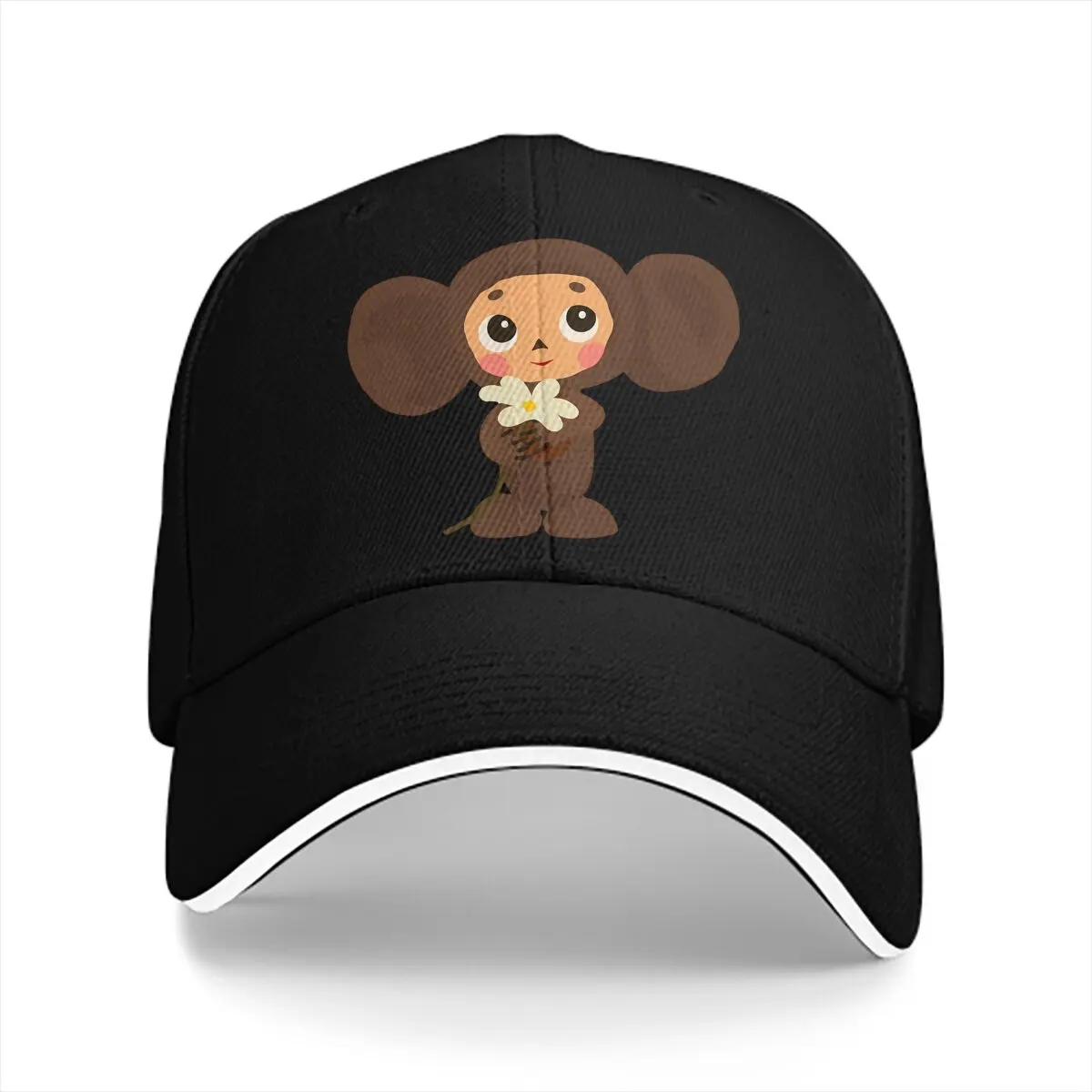 

Разноцветная шляпа Cheburashka, женская кепка с козырьком и милыми цветами, персонализированные защитные шляпы