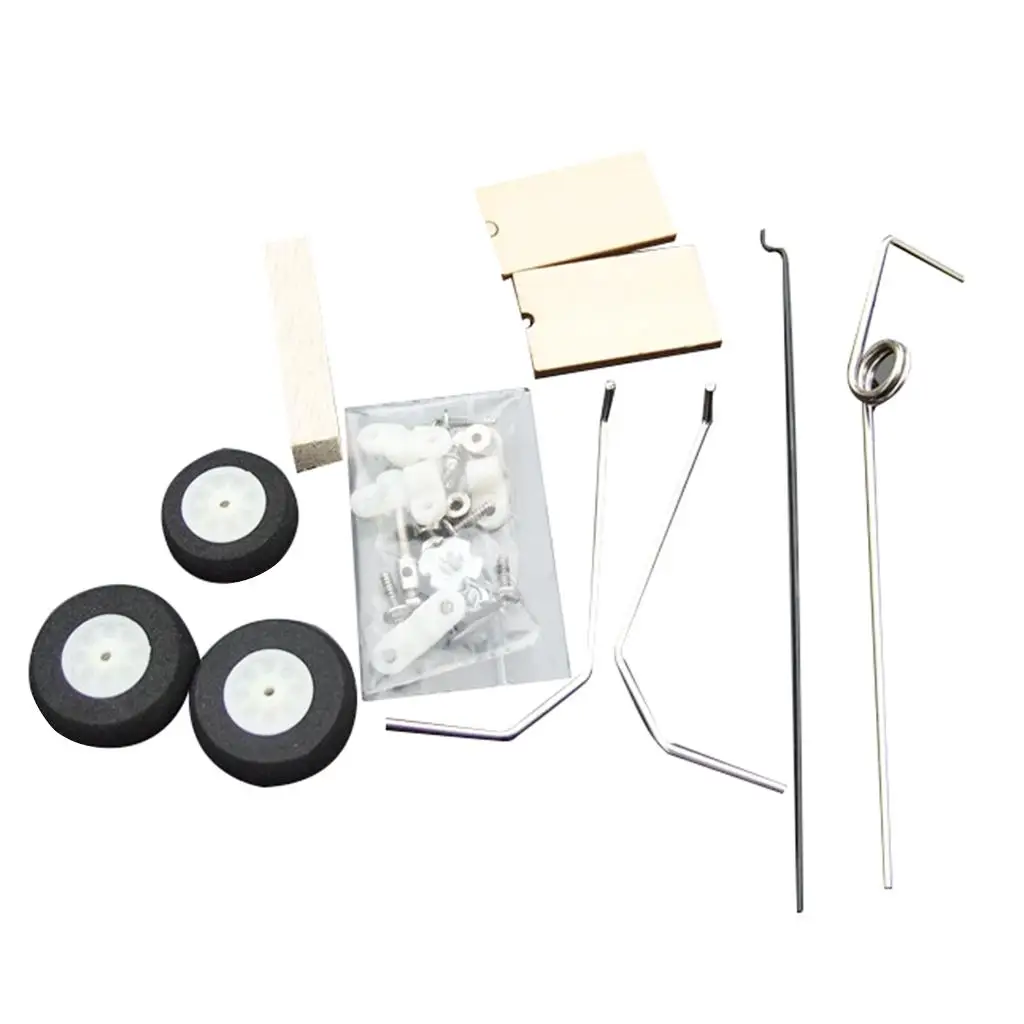 Hobby RC Plane Fuselage Landing Gear Kit Metal Wood Construction for DIY Su27 Remote Control Model Toy Accessories
