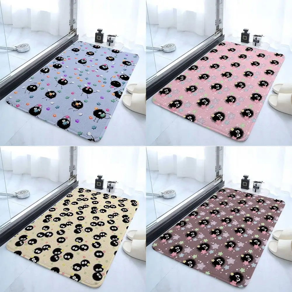 

Cartoon Cute S-Susuwatari-W Carpet Bathroom Anti-slip Door Mat Home Decoration Mat Entrance Door Mat Scratch-resistant