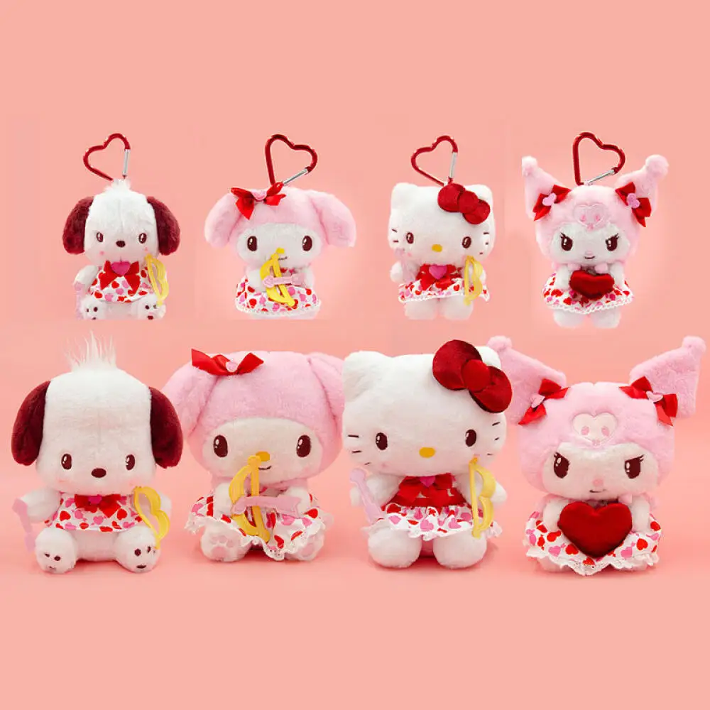 

Kawaii Sanrio Melody Cinnamoroll Купидон серии плюшевая кукла брелок сумка кулон декоративные аксессуары игрушка подарок другу на день рождения