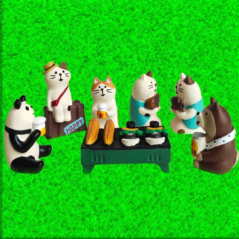 Zakka Japanese Scene Decoration Cat Firewood New Year Ins Mini Resin Crafts Tabletop Small Ornaments Home Decoration 2025 New