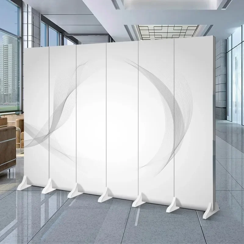 Simple Folding Mobile Partition Screen for Company Front Desk Office Entrance Door Custom Room Divider for Living Room