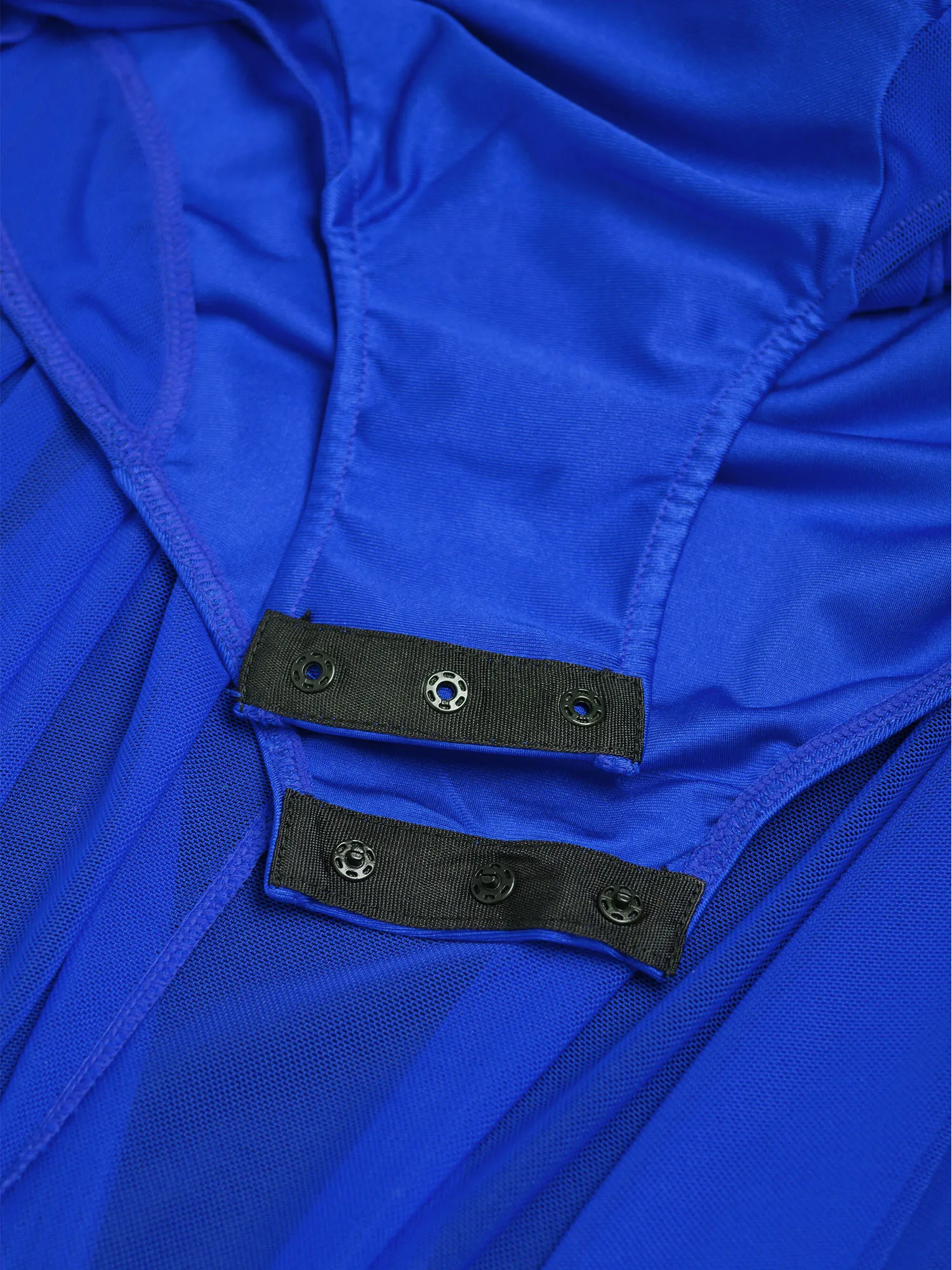 Modernes lyrisches Tanzkleid für Kinder, Mädchen, Rundhalsausschnitt, Ausschnitt, Patchwork-Seiten, geteilt, durchsichtiges Netz, asymmetrisches Trikotkleid, Tanzbekleidung