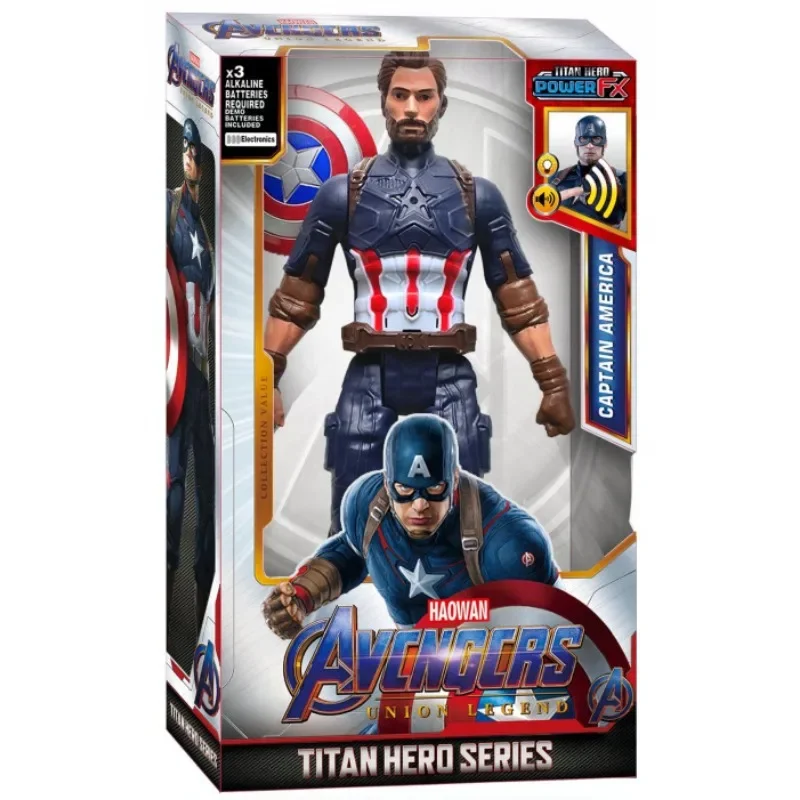 마블 어벤져스 액션 피규어, 슈퍼히어로 스파이더맨, 다리미, 블랙 팬서, 캡틴 아메리카, 그루트 헐크, 빛나는 생일 선물 장난감